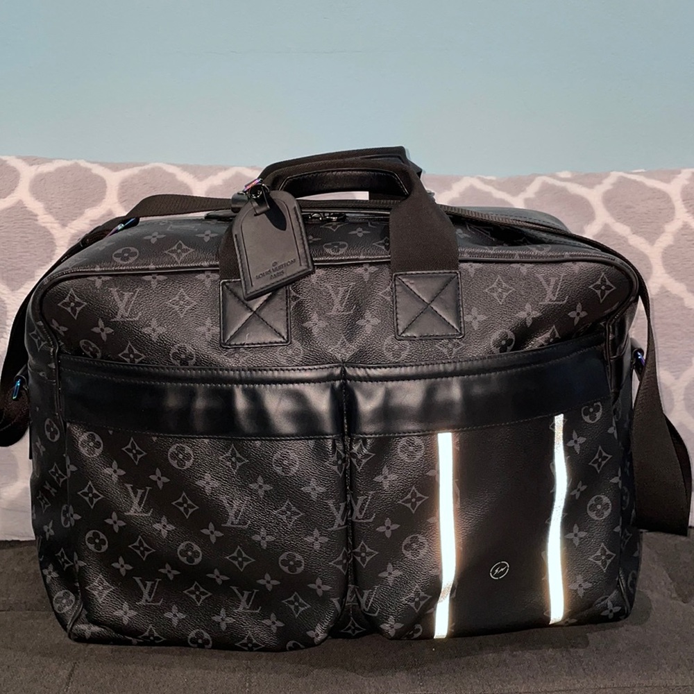 Monogram eclipse duffel bag x fragment